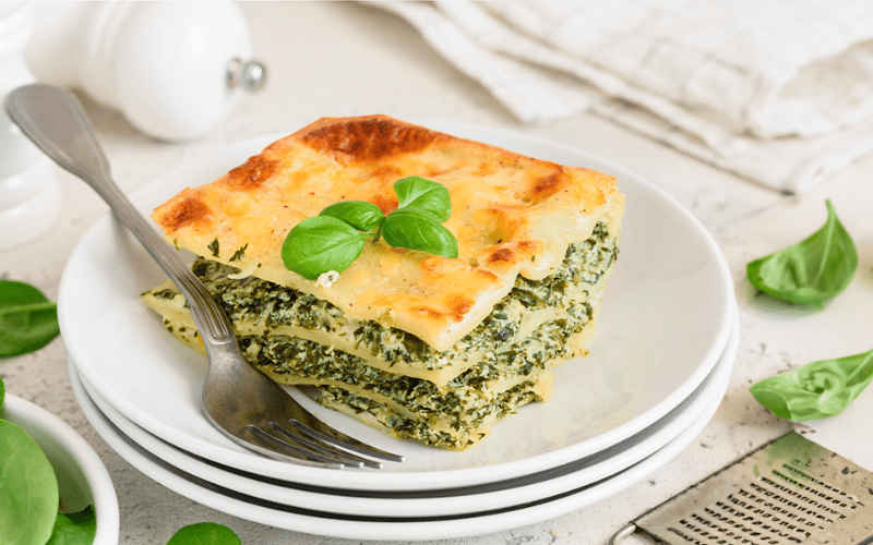 Lasanha de Espinafre e Ricota